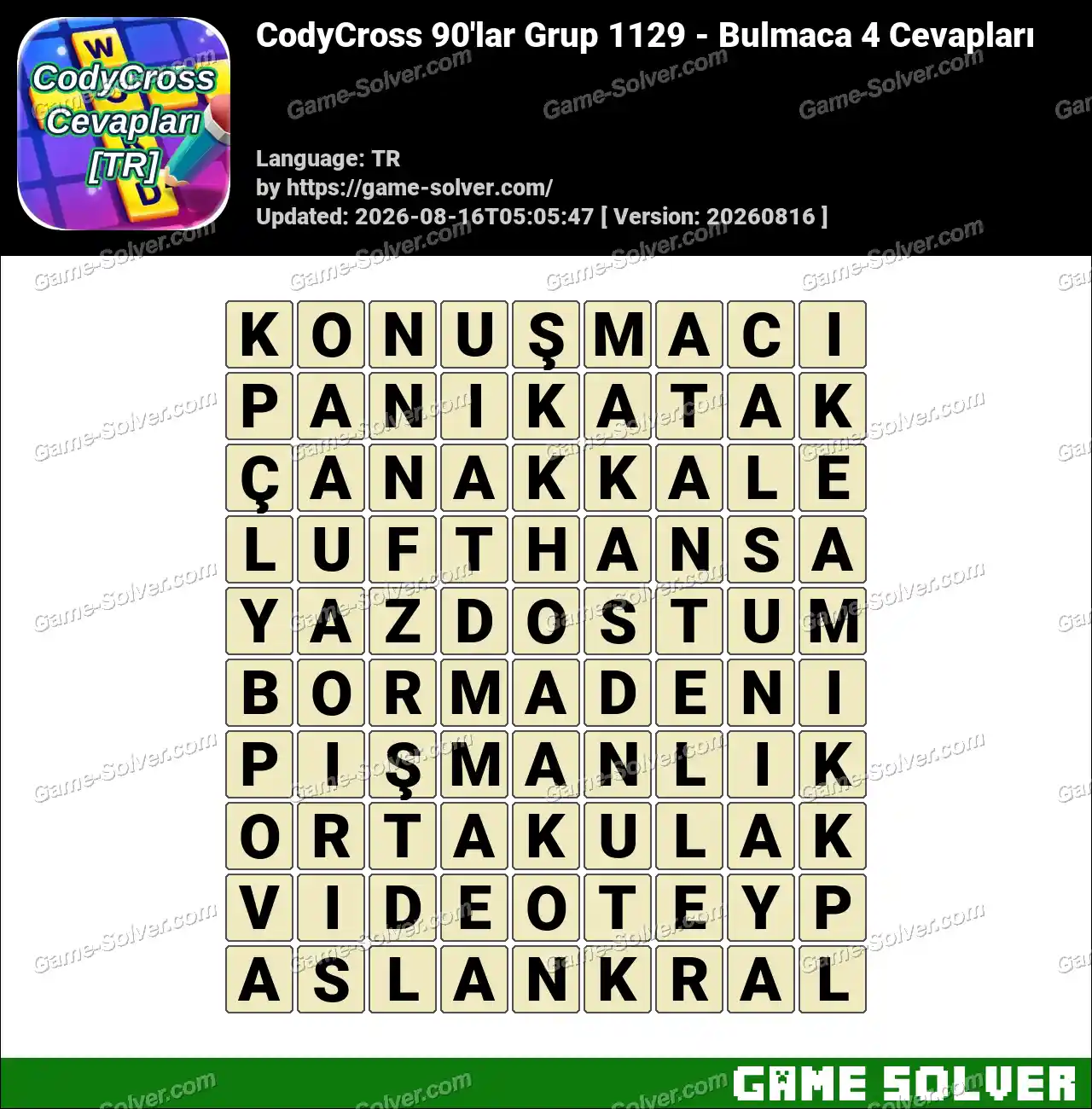 CodyCross 90’lar Grup 1129 – Bulmaca 4 Cevapları